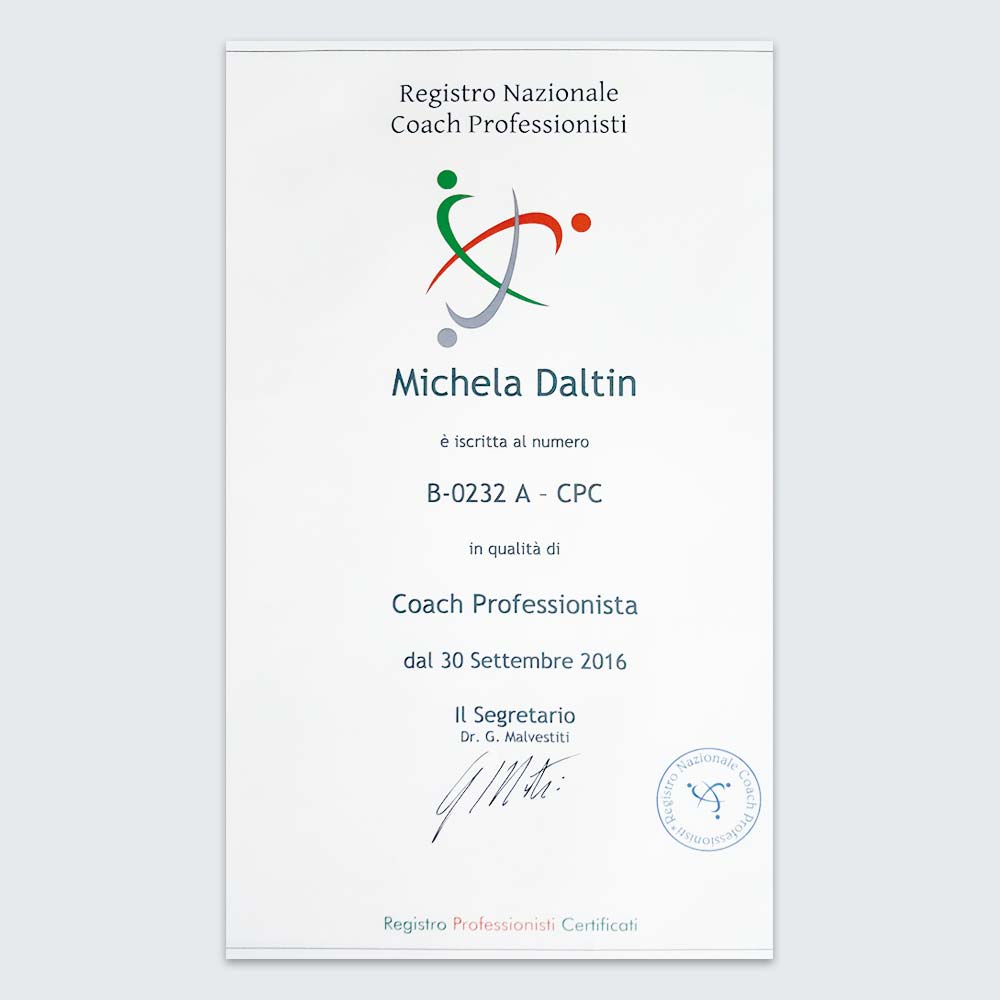 Michela daltin Coach Professionista